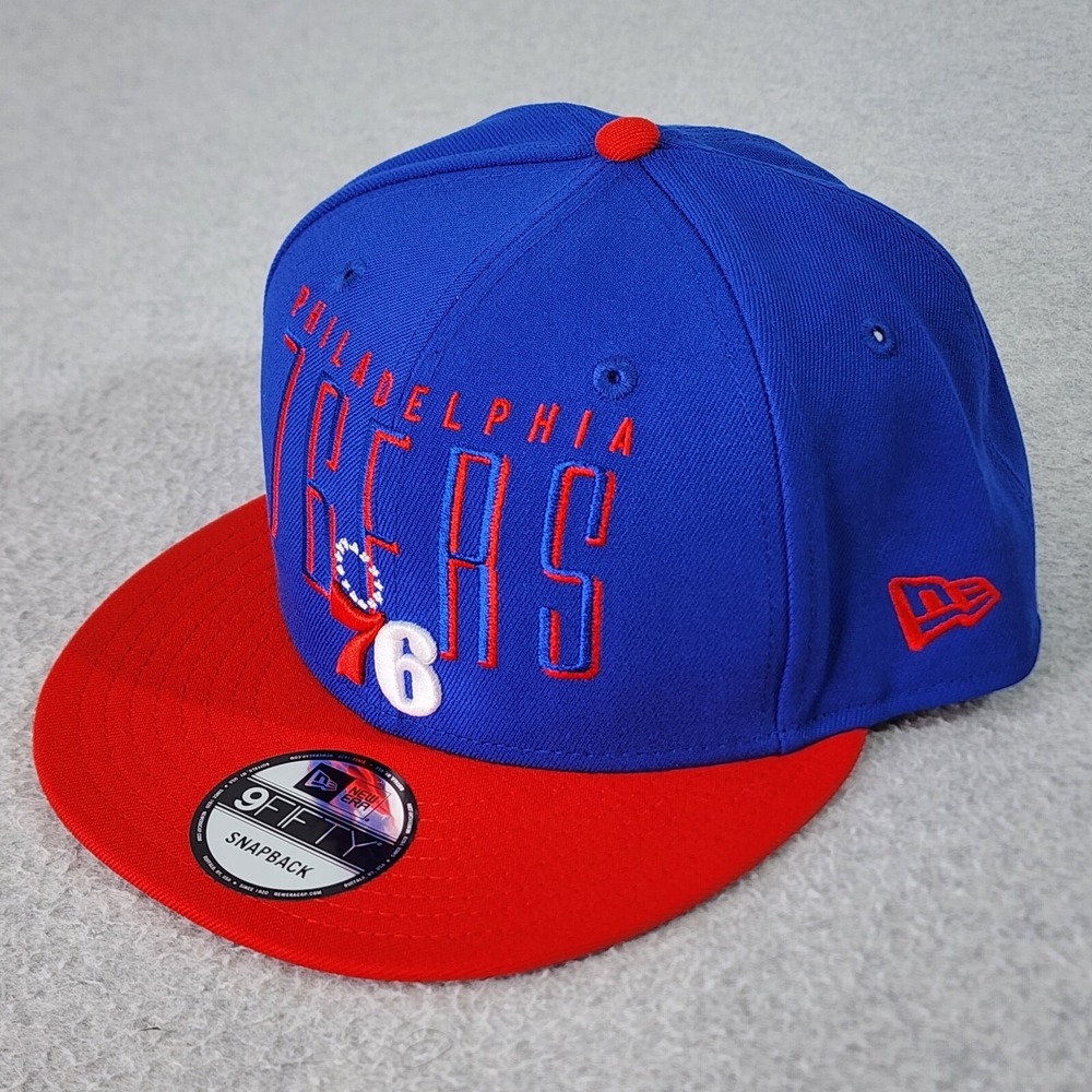 Philadelphia 76'ers NBA Hat Mens Blue/Red New Era 9Fifty Adjustable Snapback Cap